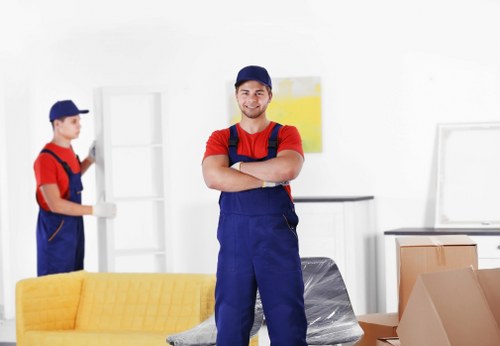 Local removals team planning a move in Highbury residential street