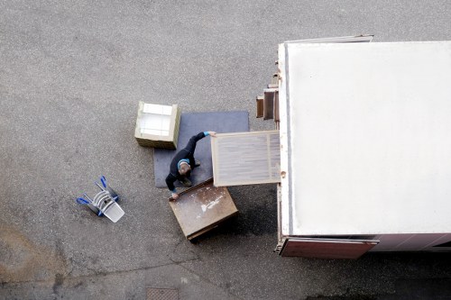 Boxes and household items prepared for a small removals job