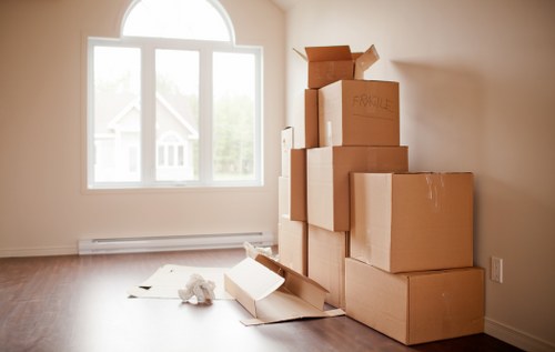 Removal team preparing a house move in Highbury