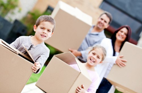 Commercial relocation items organised for a business move in Highbury